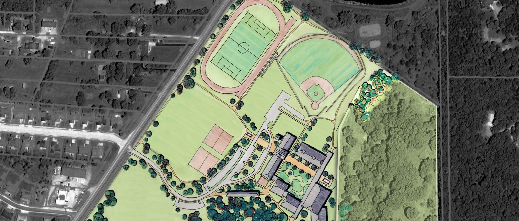 New Campus Master Plan, Columbia Independent School | JCJ Architecture